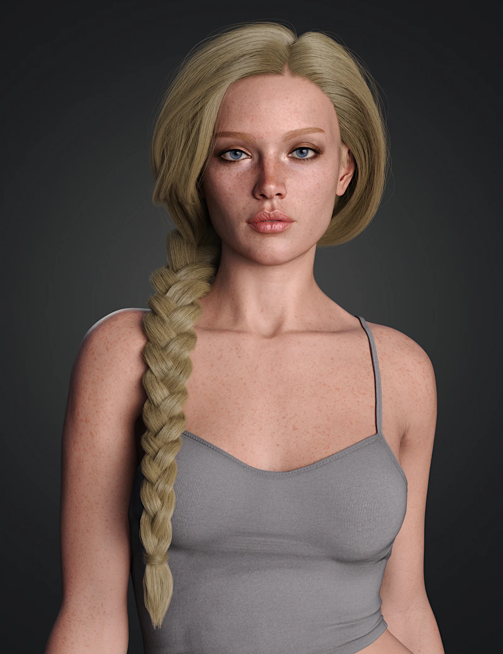  (Fulfilled 04/12/22) Side Braid For Genesis 9 - Free Daz 3D Models