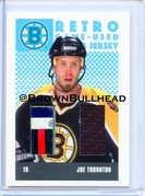 2002 03 ITG Parkhurst Retro Stick Jersey RSJ 07 Joe Thornton Boston Bruins COPY 6A