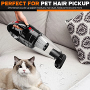 Cordless car vacuum cleaner with LED cleaning light