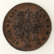 1 maravedí 1842. Isabel II. Segovia PAS5844
