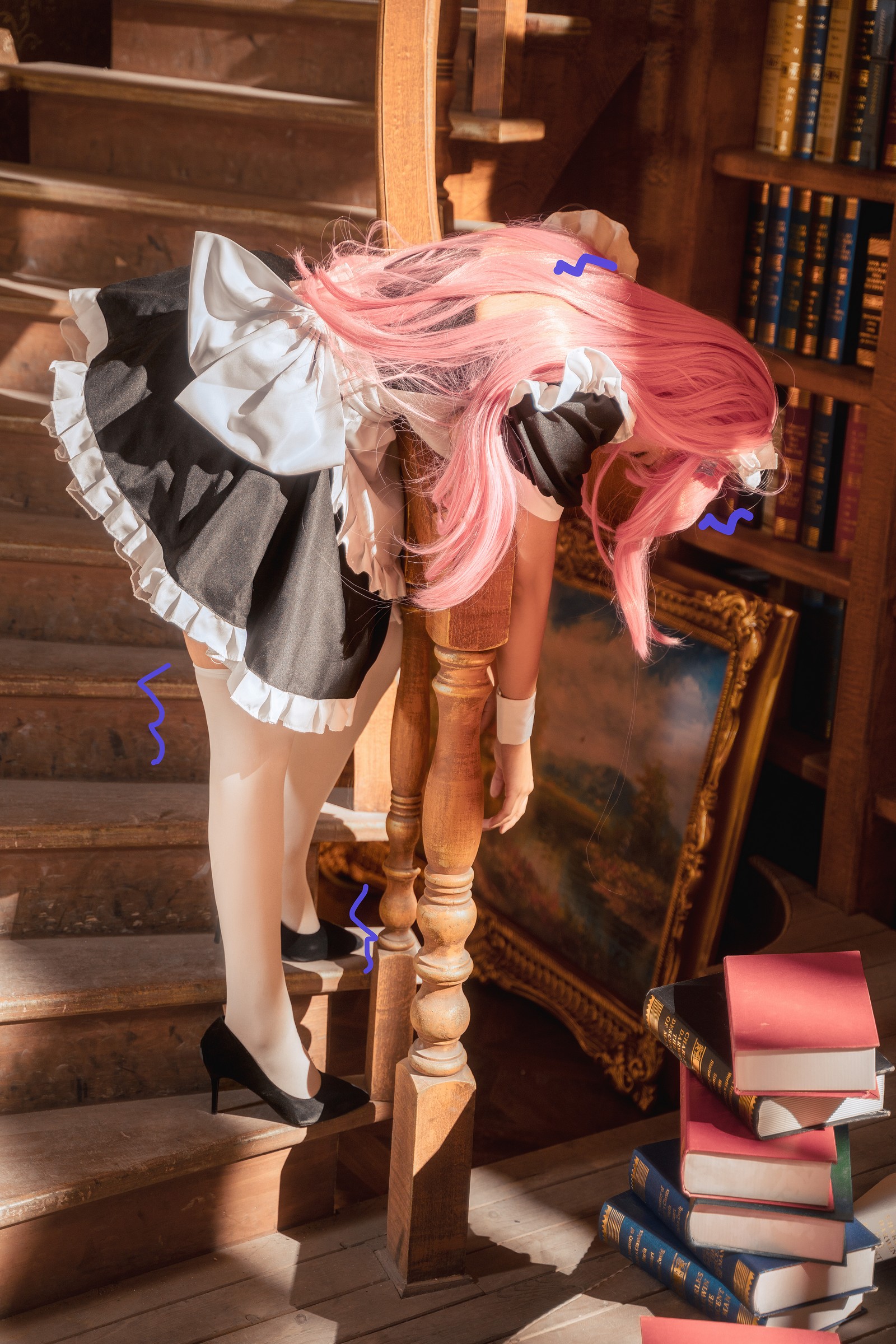 Seya-狮砸 – 孤独摇滚 后藤一里 女仆 Cos 高清写真（14P-162.3MB）插图4