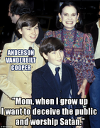 Anderson Vanderbilt Cooper worship satan