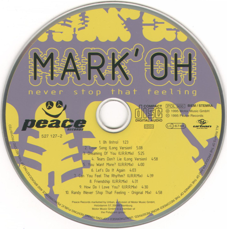 Mark Oh Never Stop That Feeling 2001