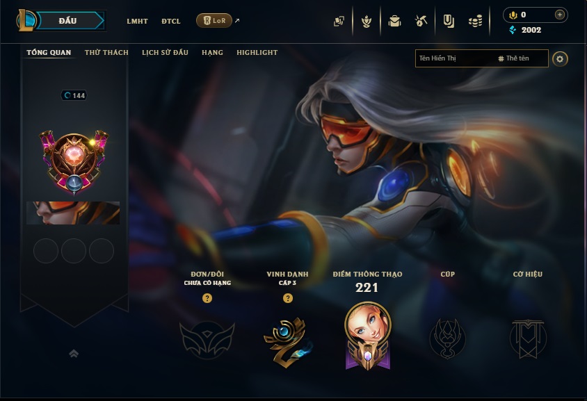 Acc LMHT # - Không Khung