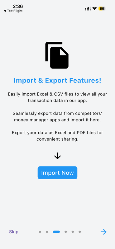 Import and Export Features