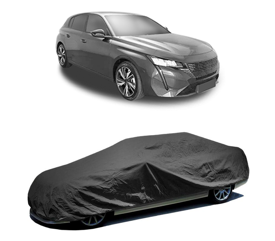 Husa tip prelata auto pentru PEUGEOT 308 III (FB_, FH_, FP_, F3_, FM_) 2021,culoare negru, material textil impermeabil, rezistanta la intemperii praf UV, CARPASSION Husa Protectie