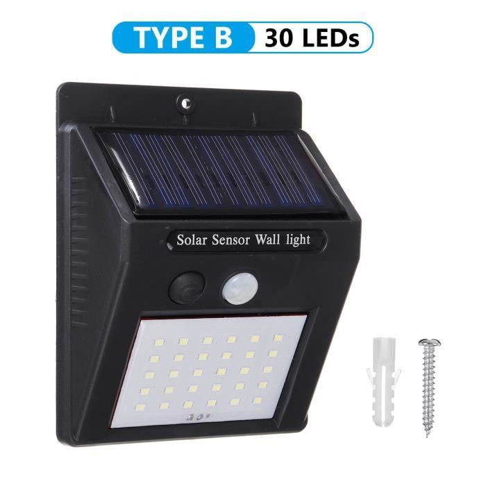 applique murale lampe solaire 30 led lumiere exter