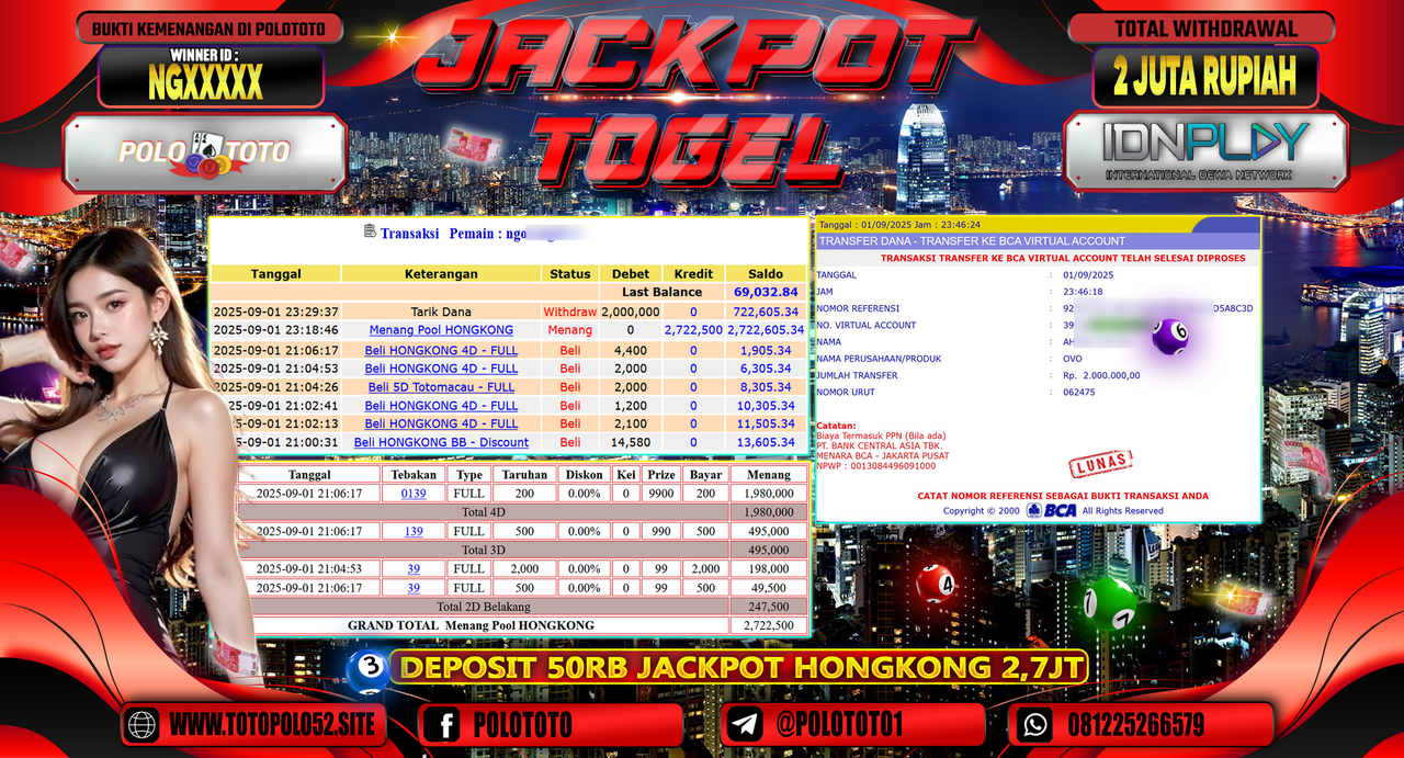 POLOTOTO JACKPOT TOGEL HONGKONG LOTTO Rp.2.000.000,-