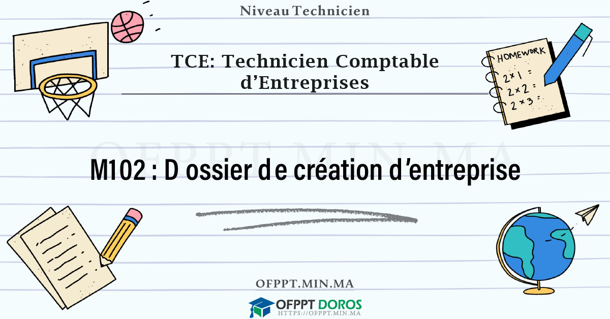 Sommaire détaillé du cours Dossier de création d’entreprise M102 OFPPT - Structure du module