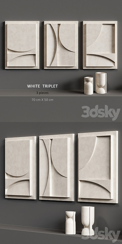 Relief White Triplet
