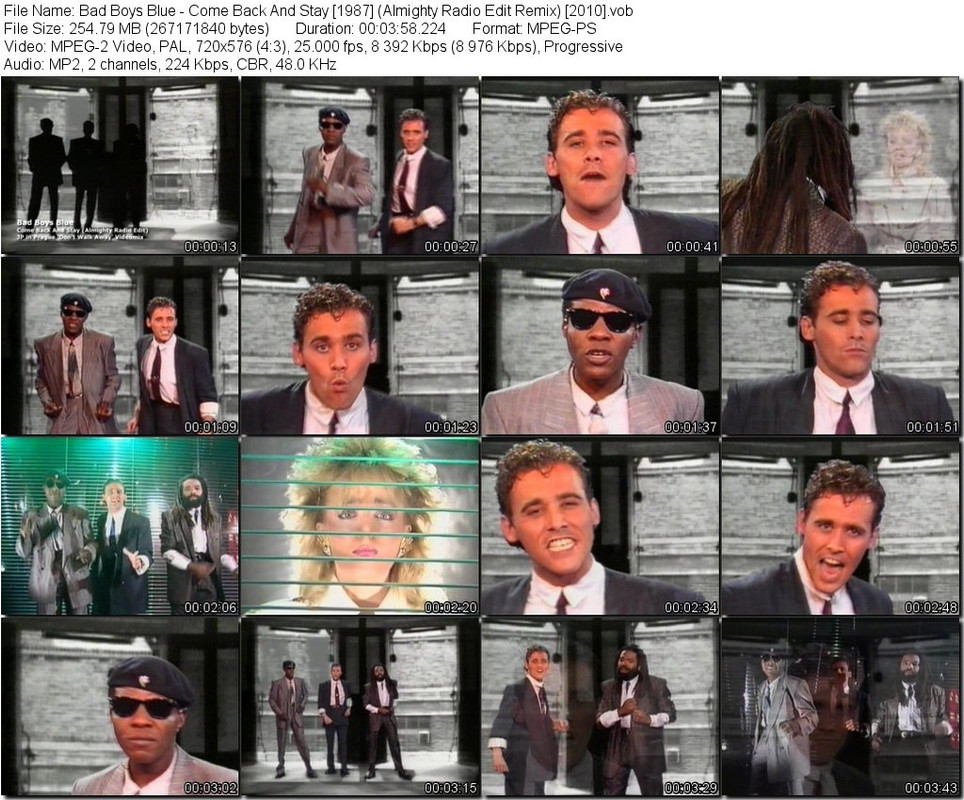 Bad Boys Blue - Come Back And Stay [1987] (Almighty Radio Edit Remix) [2010].vob_tn