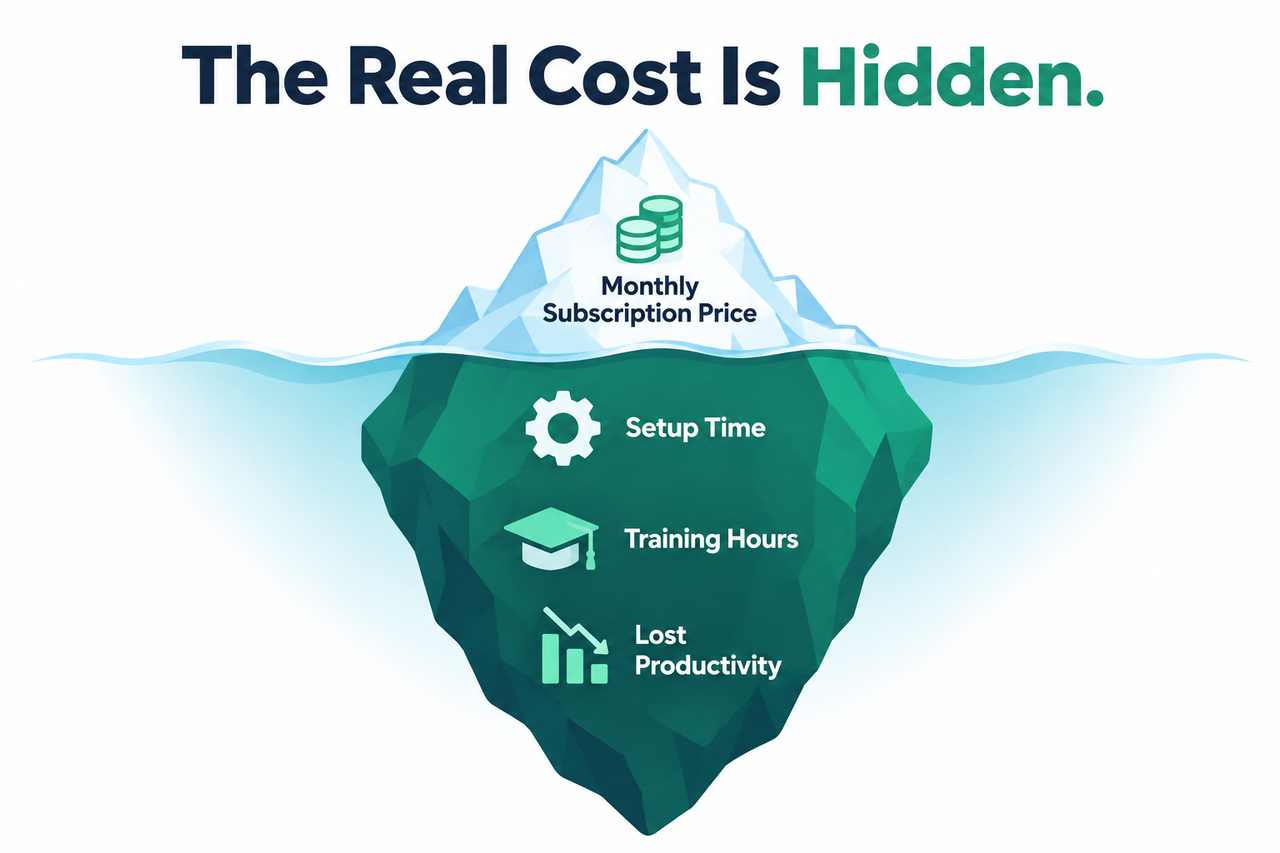 One AI Subscription or Several Small Business Guide iceberg costs