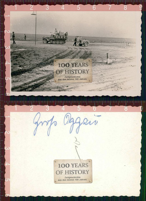 Foto Halbkette SdKfz Panzer Tank Geschütz Flak1