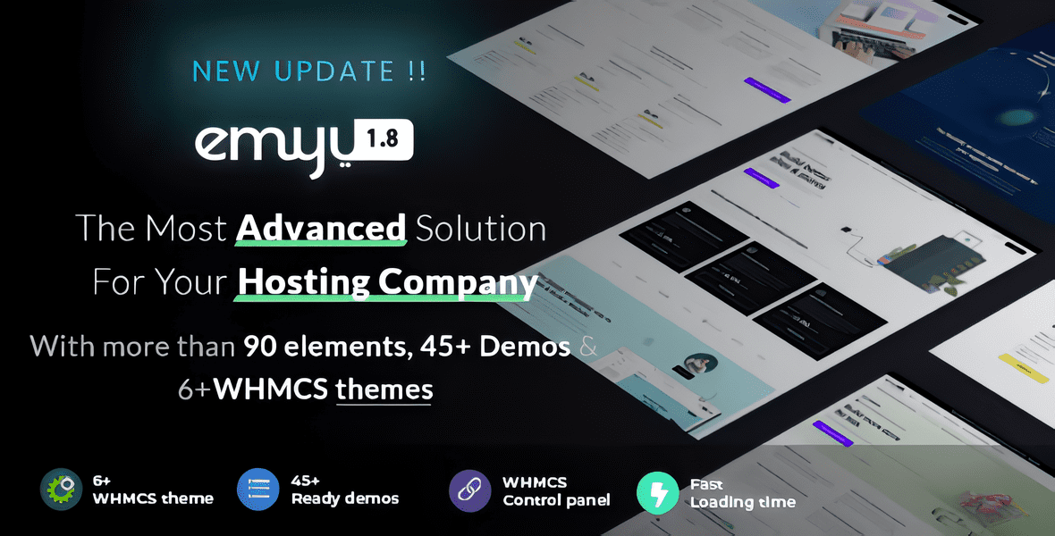 EMYUI – Multipurpose Web Hosting With WHMCS Template HTML