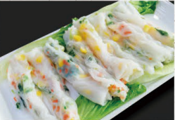 55 Tagliatelle di riso con mais e uova