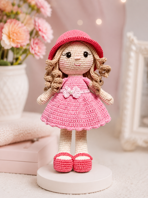 Boneca amigurumi com roupinha trocável
