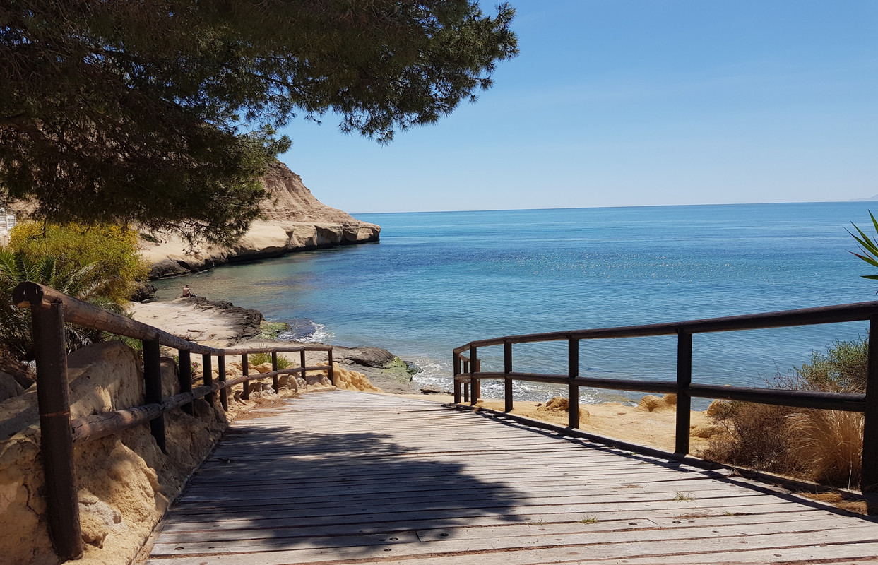 July Beach at San Juan de Los Terreros, Almería by Mel Waldren-Glenn