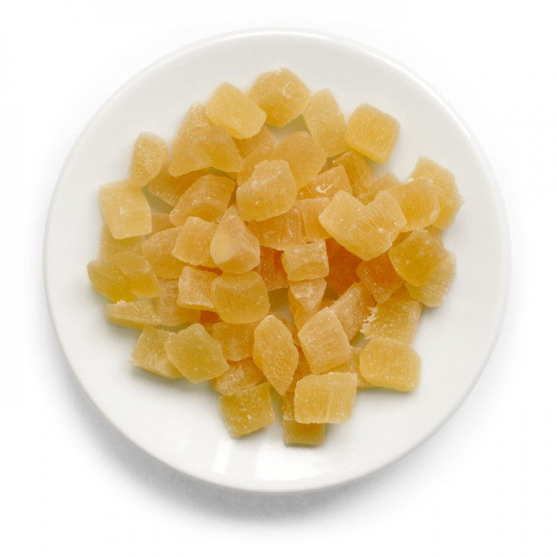 Suszony ananas kandyzowany kostka