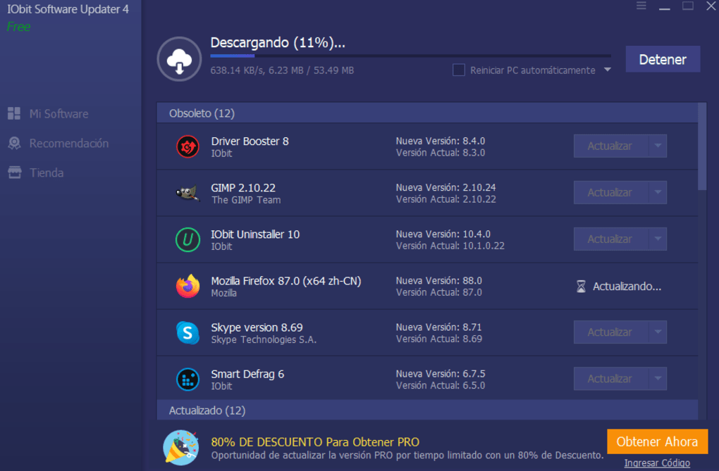 IObit Software Updater Pro 5.2.0.24 Descargar full español 3
