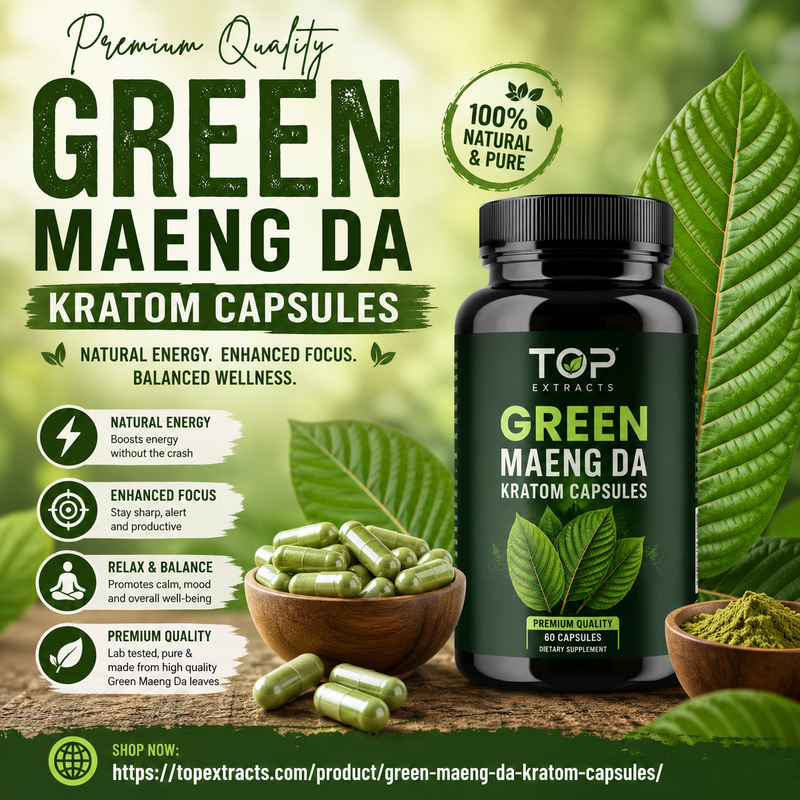 green maeng da kratom capsules