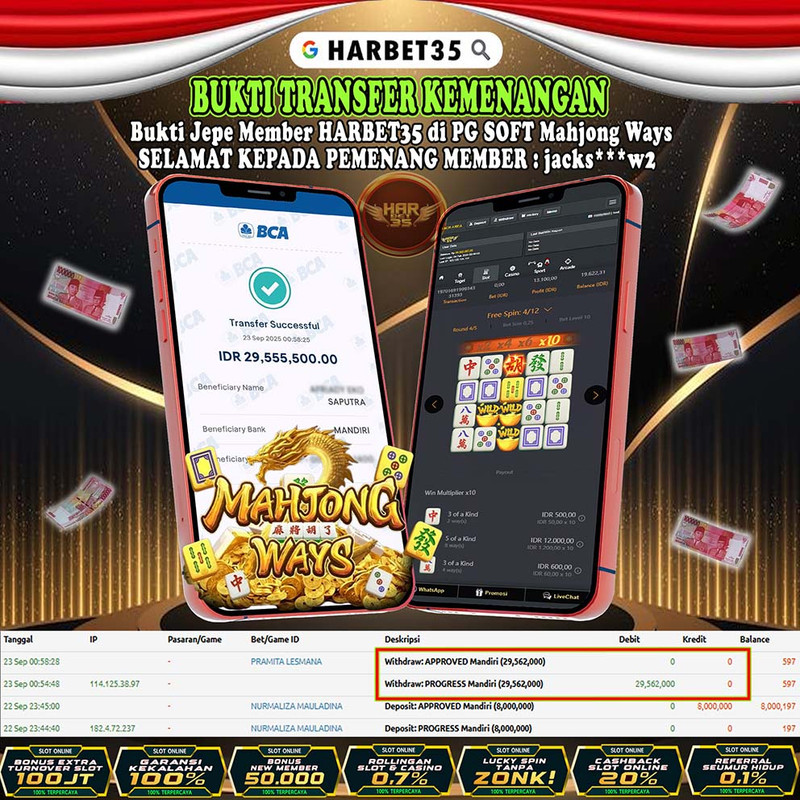 HARBET35 JEPE! MAHJONG WAYS Rp 29.562.000,- LUNAS!