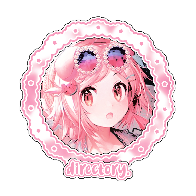 ⑅　◌ ˚ 　ME　ㅤ ┈　ㅤdnu ^__^　✦𓏼　text says "directory"