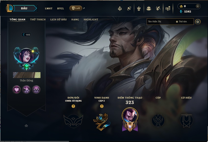 Acc LMHT # - Không Khung