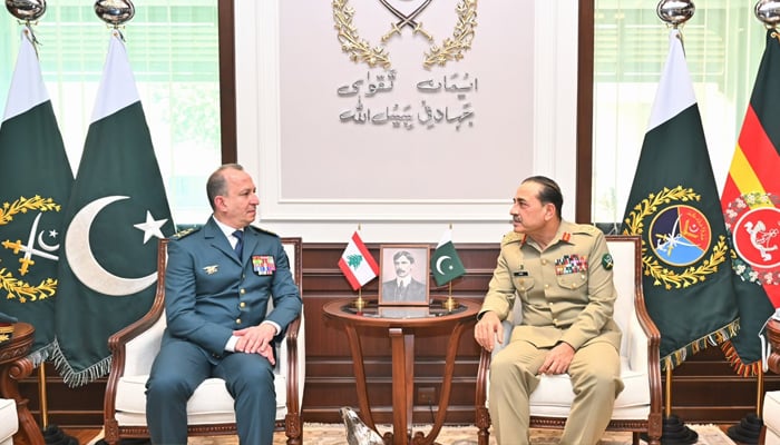 Field Marshal Asim Munir,Lebanese army chief hold talks on regional security challenges