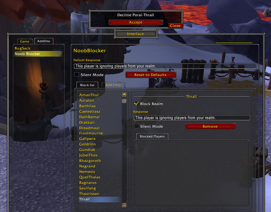 Server ignore option? - General Discussion - World of Warcraft Forums