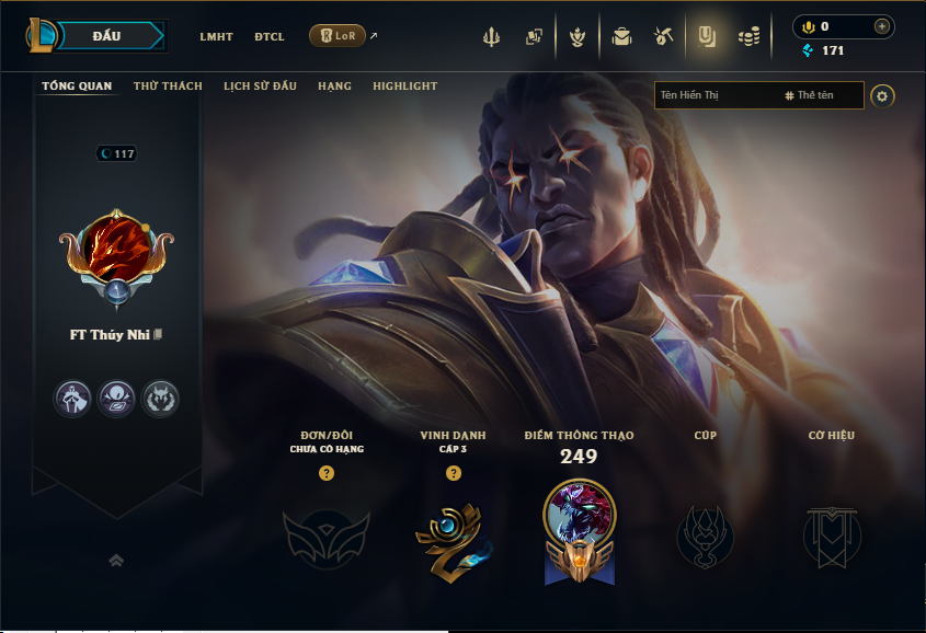 Acc LMHT # - Không Khung