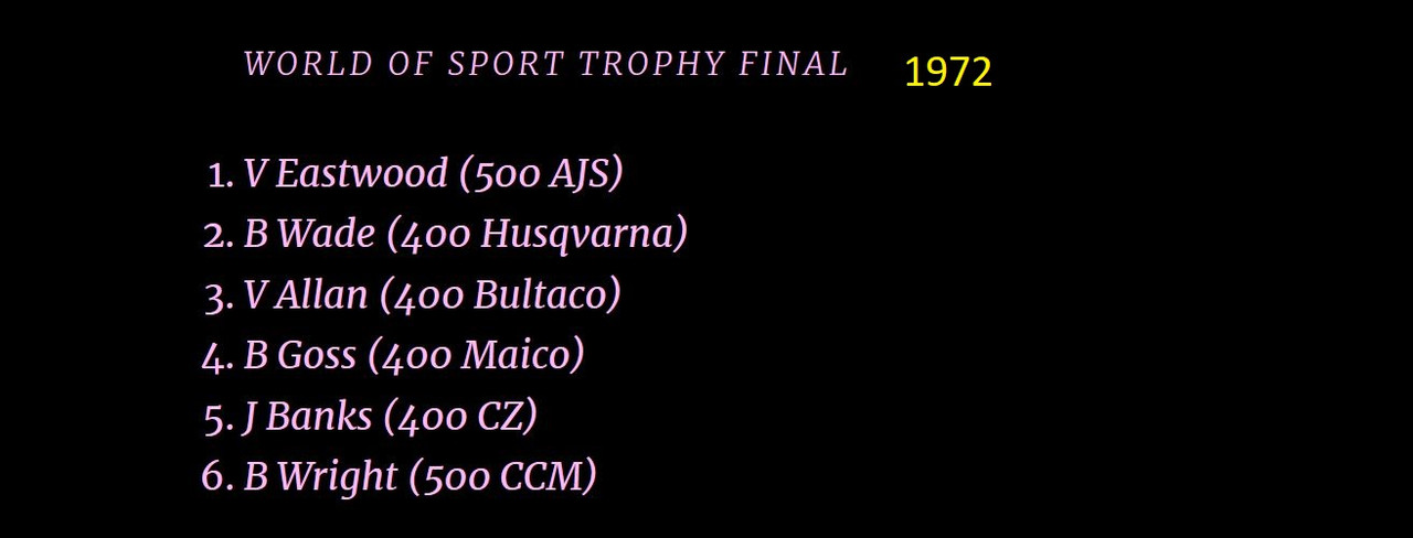 1972 World of Sport final AJS 500