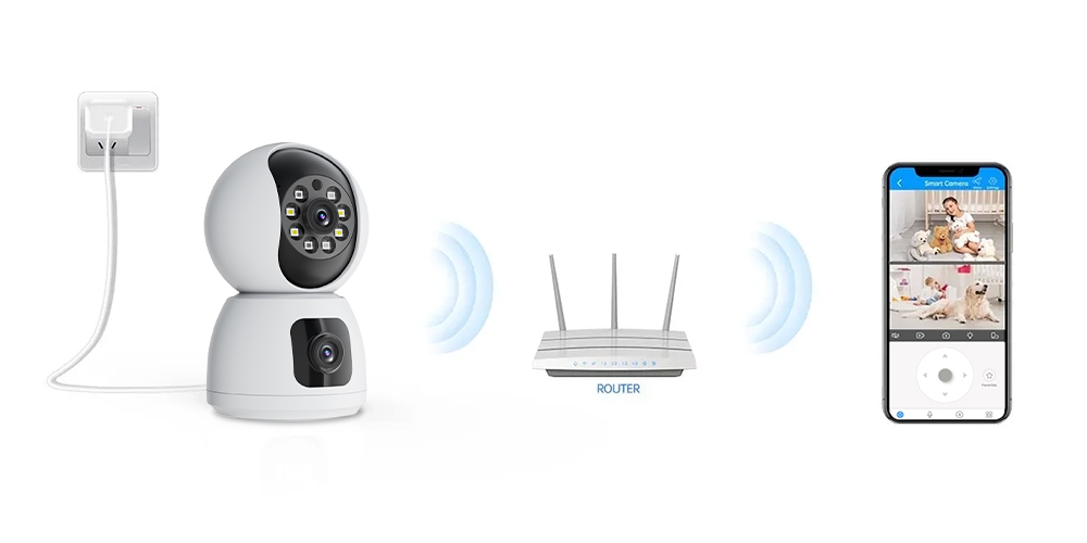 Cámara Vigilancia WiFi Interior 4K HD, Cámara Vigilancia Domicilio WiFi con WiFi 360° Cámara de Seguridad para bebé, Perro, Visión Nocturna, Seguimiento Automatico, Detección AI，Audio Bidireccional - details 9