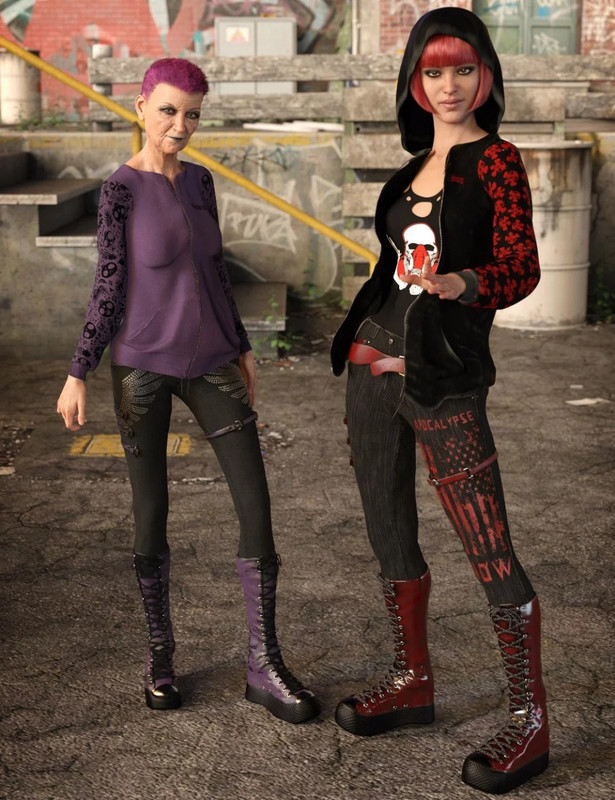 Gothy Punk Outfit Textures Gothy Punk Outfit Textures