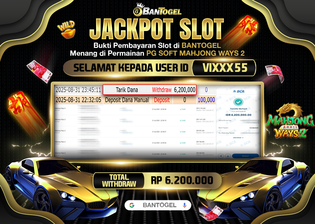 BUKTI JACKPOT LUNAS BANTOGEL