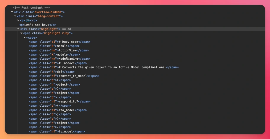 Redcarpet with Rouge CSS classes added