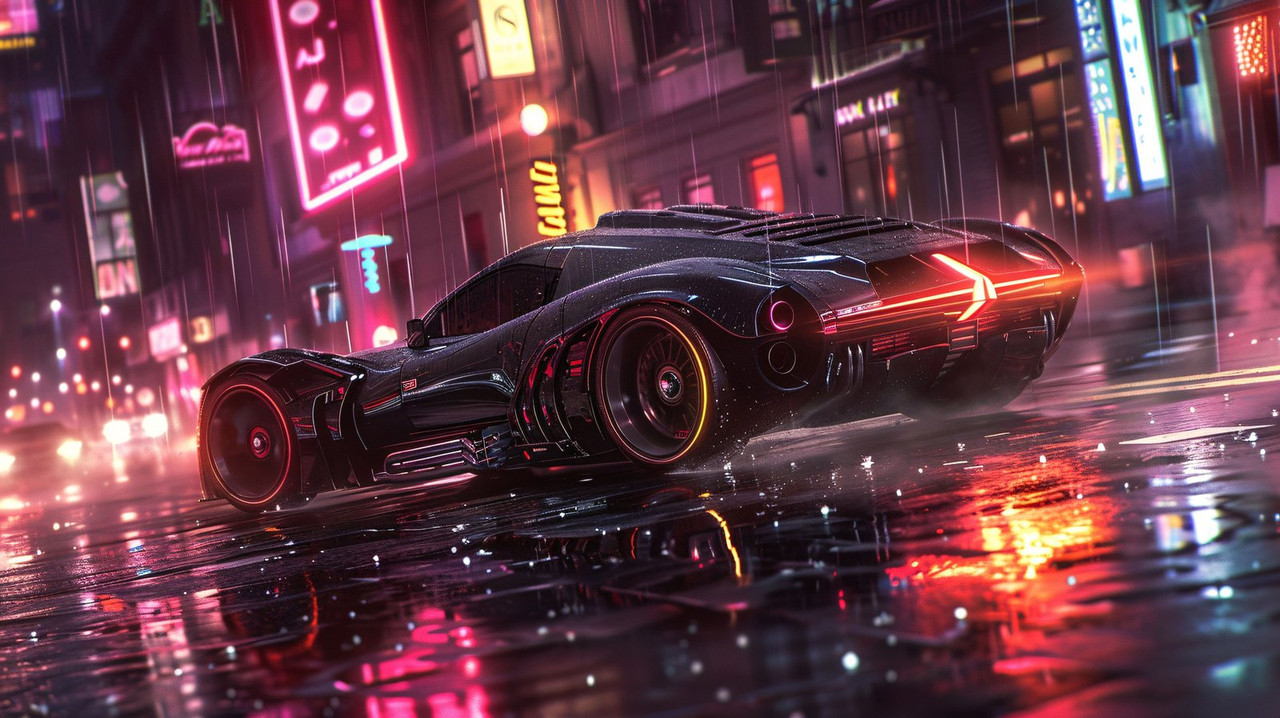 Another Neon Batmobile Concept Car