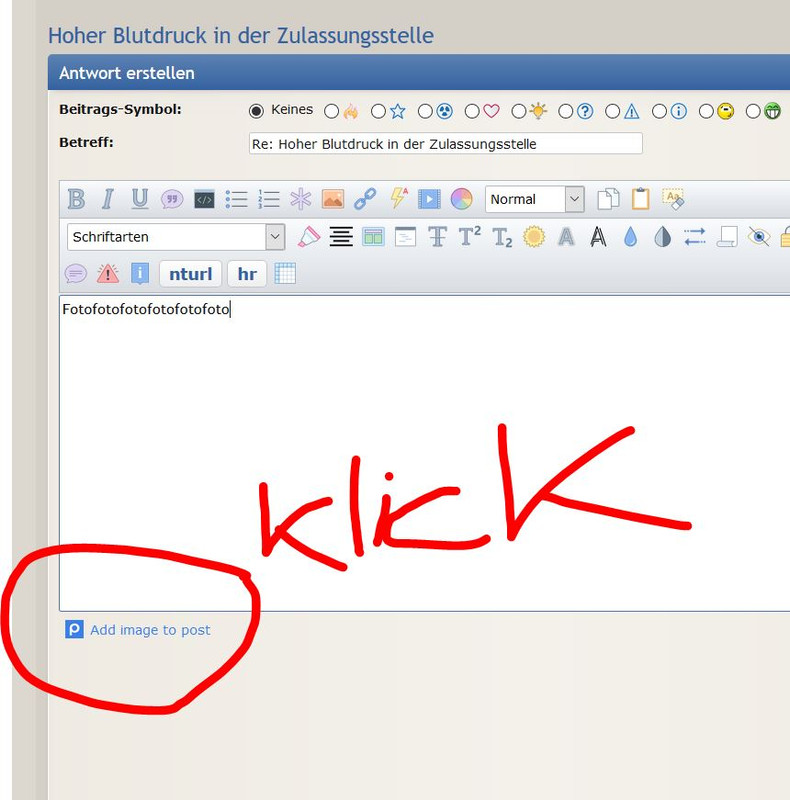 Bilder einfügen -Add image to post-