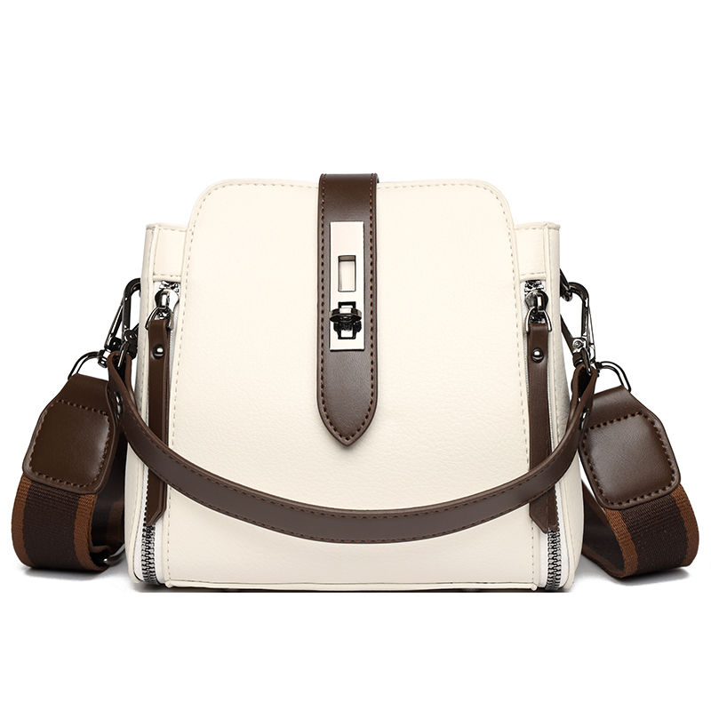 High-quality Messenger Bags For Women Luxury Crossbody Shoulder Bags Female(White)