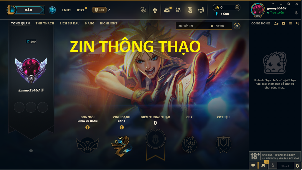 Acc LMHT # - Không Khung