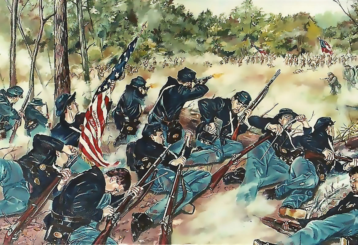 Civil americana,Shiloh,12º mi infantería en la etapa de apertura de la batalla de shiloh,darren Smit