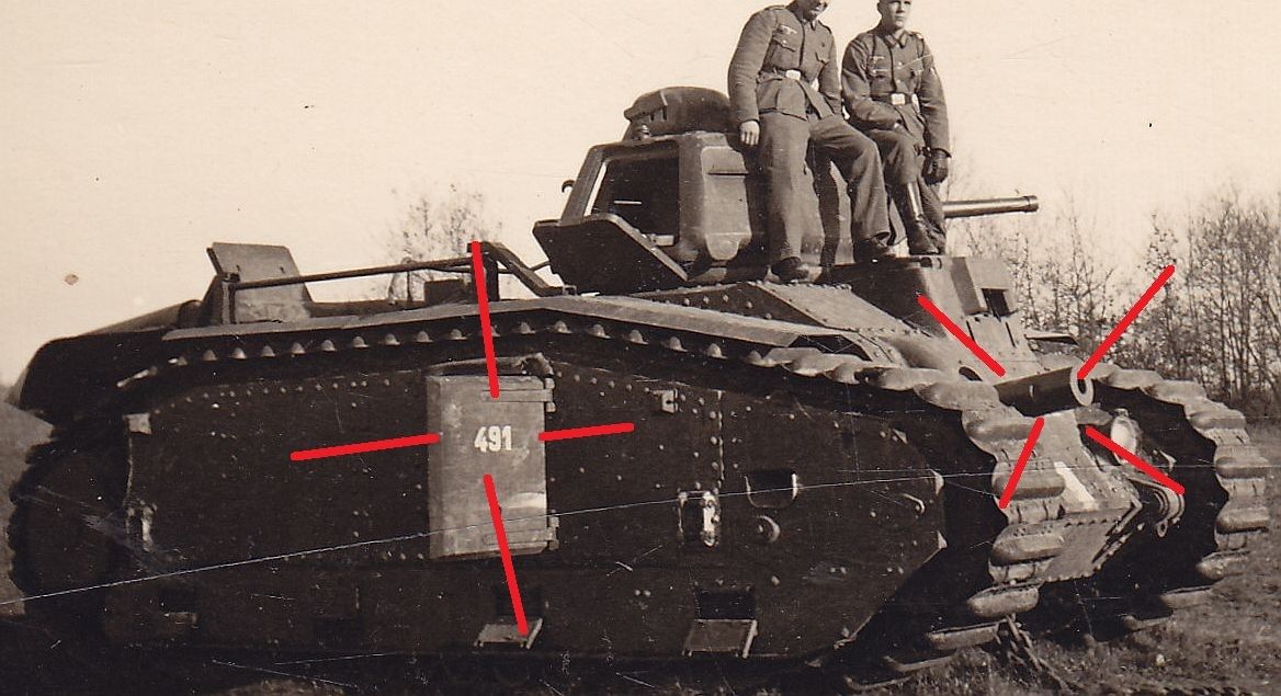französischer Char B 1 Panzer TURENNE N° 491 28e
