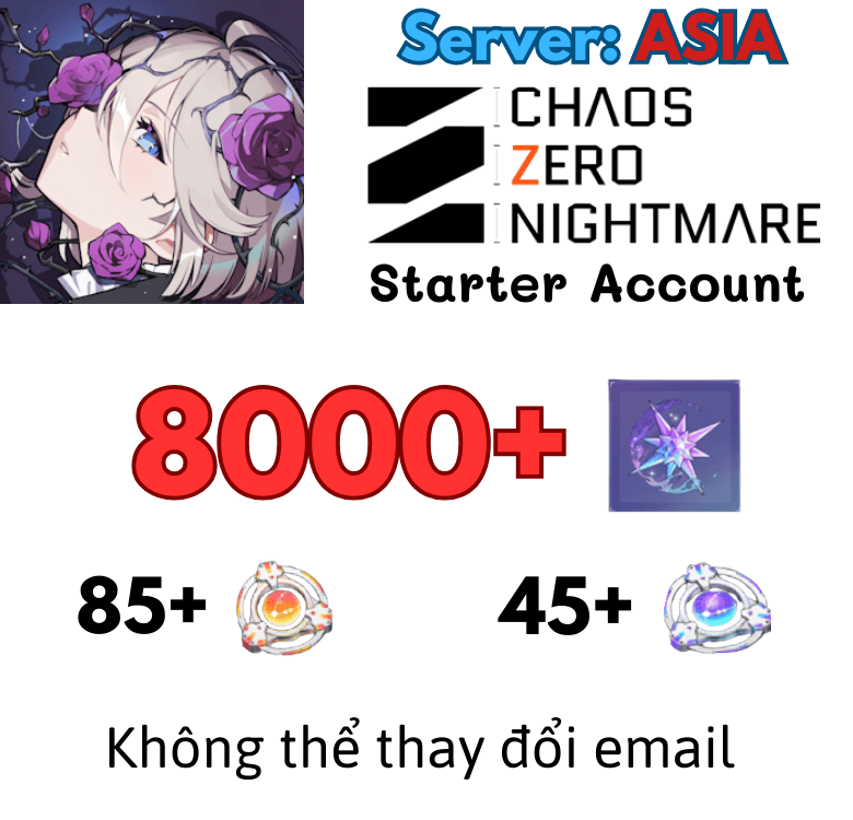 [Asia] Chaos Zero Nightmare Starter Account Reroll 