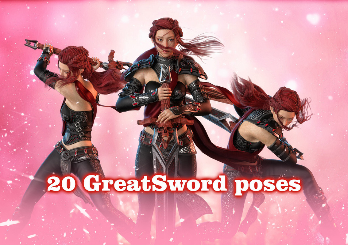 GreatSword poses for G8F