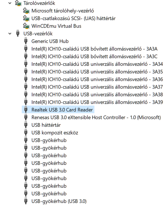 USB Card Reader - Eszkozkezelo