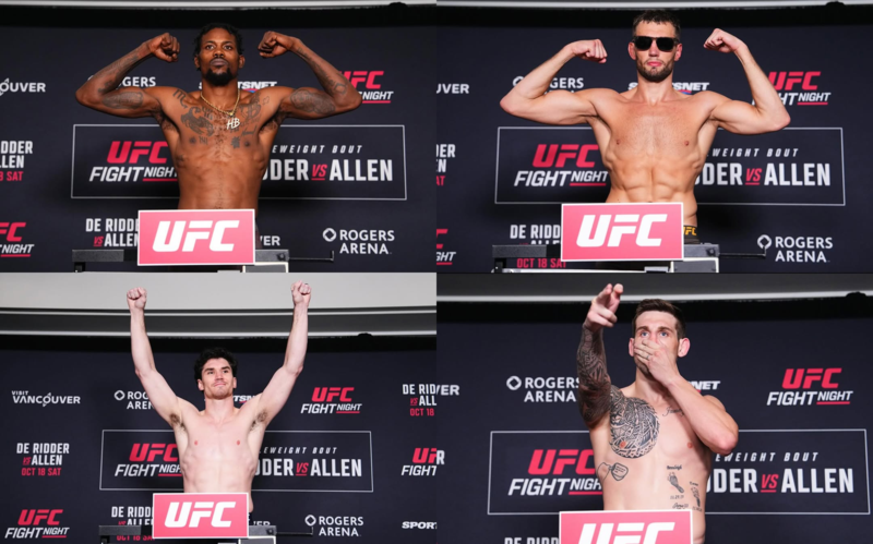 Кантар преди UFC Fight Night: Де Ридер - Алън