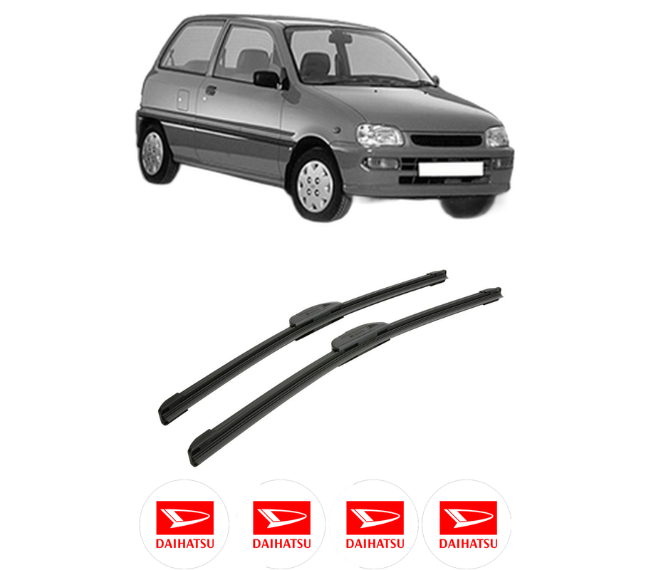 Set stergatoare auto DAIHATSU CUORE IV (L501) din 1996-1998, pentru parbriz auto, 2 bucati, Bosch Aerotwin Retrofit, din cauciuc siliconat rezistent, 4 Stickere Auto DAIHATSU