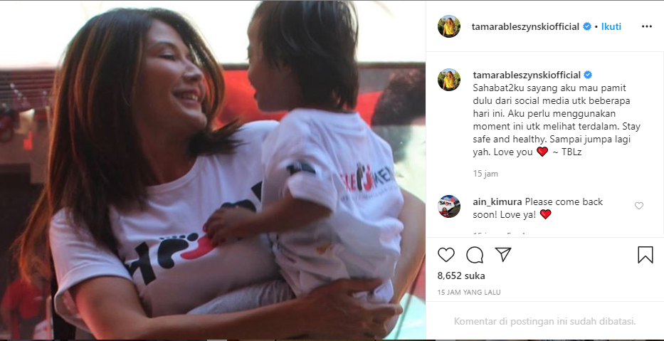 Tamara Bleszynski pamit dari Instagram