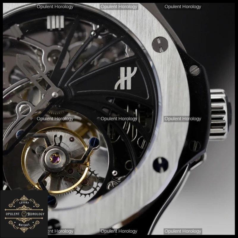 Hublot Big Bang Tourbillon Skeleton 44mm Steel Manual Wind Rubber Strap