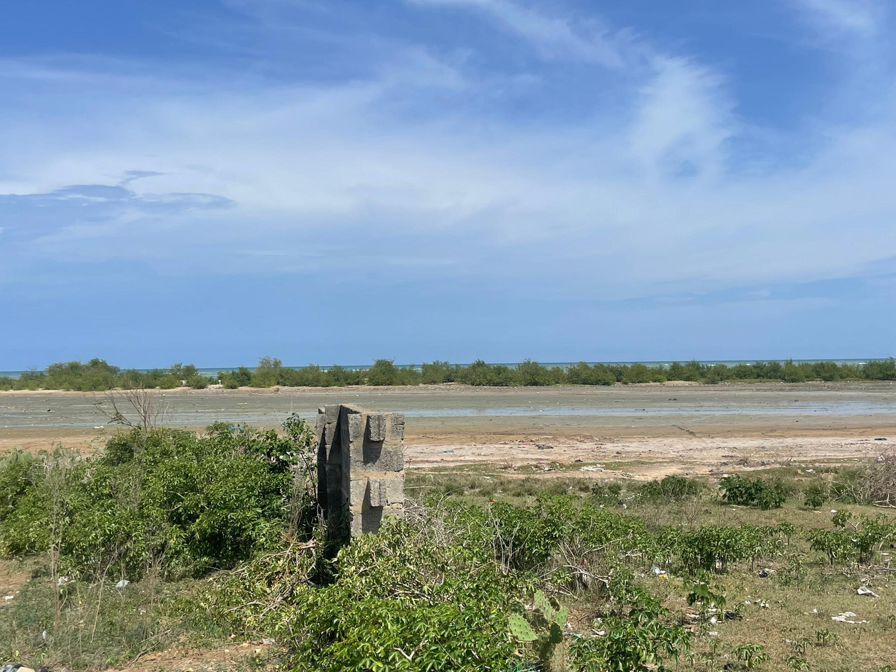Walled beachfront property for sale in Old Ningo PramPram Ghana