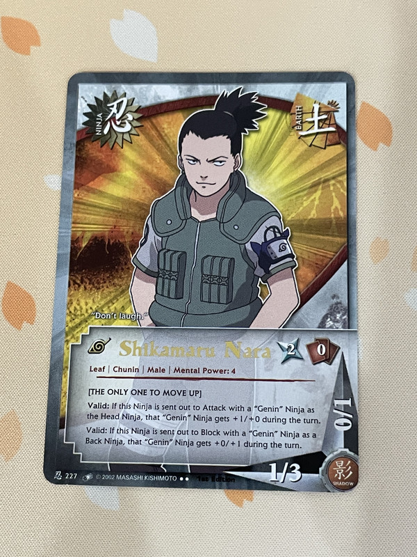 Naruto CCG, Shikimaru Nara, 227, 1st Edition, LP, Rare | eBay